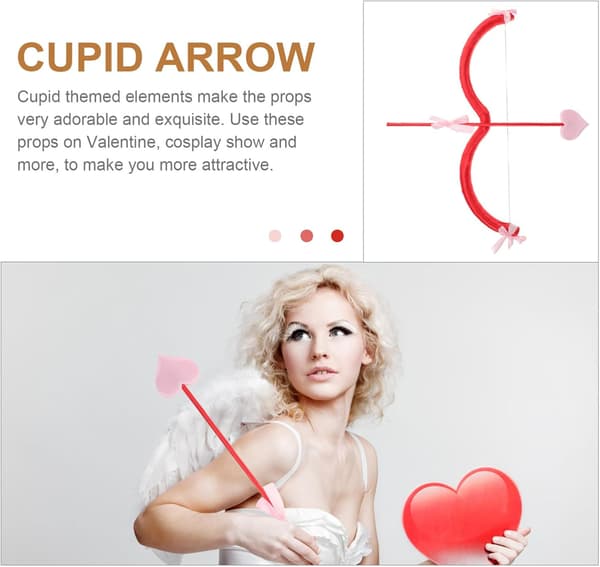 Röd skumbåge Cupidos båge Cupidos båge Cupidos båge Kostym 1 set Cospla