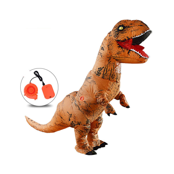 Uppblåsbar dinosauriekostym för vuxna, T-Rex, Standard (Lämplig för höjd 150