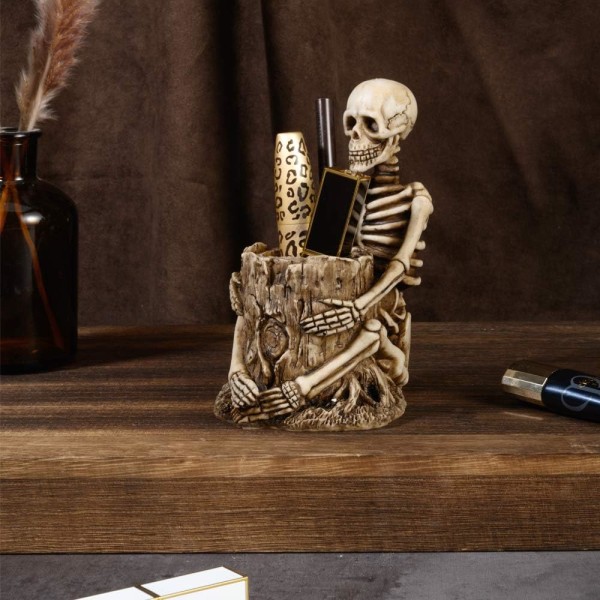 Skull Pen Holder Stationery Pencil Holder Makeup Brush Holder Sto