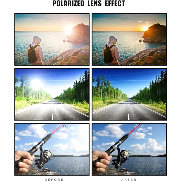 (Keltaiset linssit) Polarisoivat aurinkolasit yönajonäkölasit T