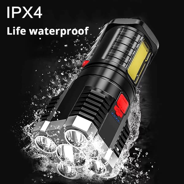 2 kpl (hopea) - Erittäin tehokas LED-taskulamppu 10000 lumenia, taskulamppu, E