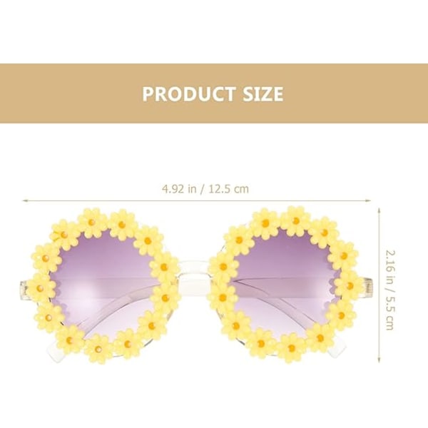 1 Pack Sunglasses for Women, Daisy Sunflower Sunglasses, Yellow Flowers