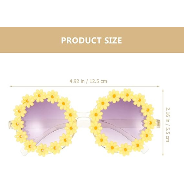 1 Pakki Aurinkolaseja Naisille, Daisy Sunflower Aurinkolasit, Keltaiset Kukat G
