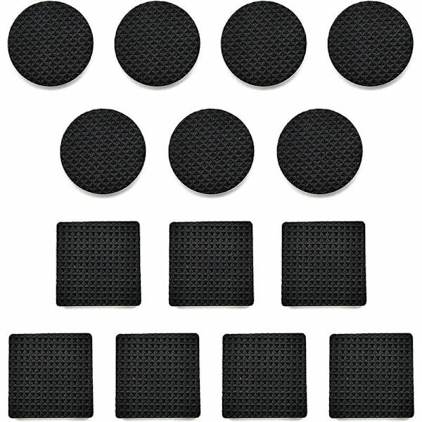 60 stycken halkfria gummipads, gummifötter självhäftande pads möbelskydd, skyddande pads för trägolv