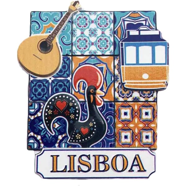 3D Lissabon Portugal Kylskåpsmagnet Turistsouvenirer Handgjorda Resi