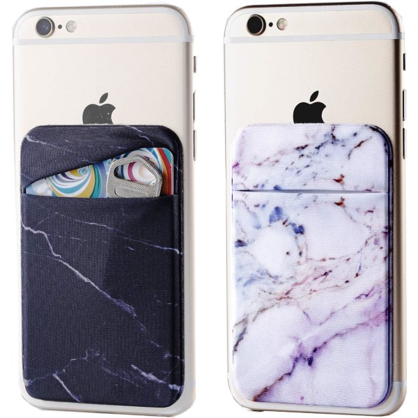 4 Pack Marble Adhesive Phone Tasku, Kännykkätikku Card Wallessa