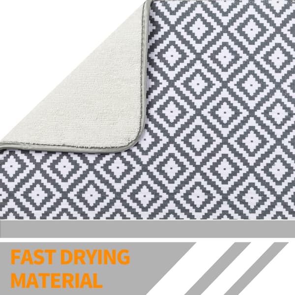 2 pakker oppvaskmatte for kjøkken, superabsorberende, vendbar mikrofiber