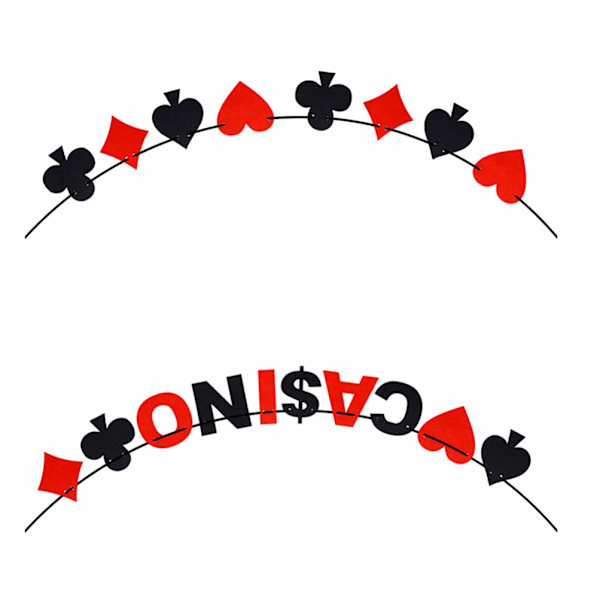 2 stk. kasinobanner pokerspillbanner kasinofestdekorasjoner fav