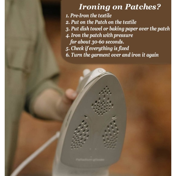 12 stk. - gul - broderi-applikationer stryge-på fra Catch-the-Patch D