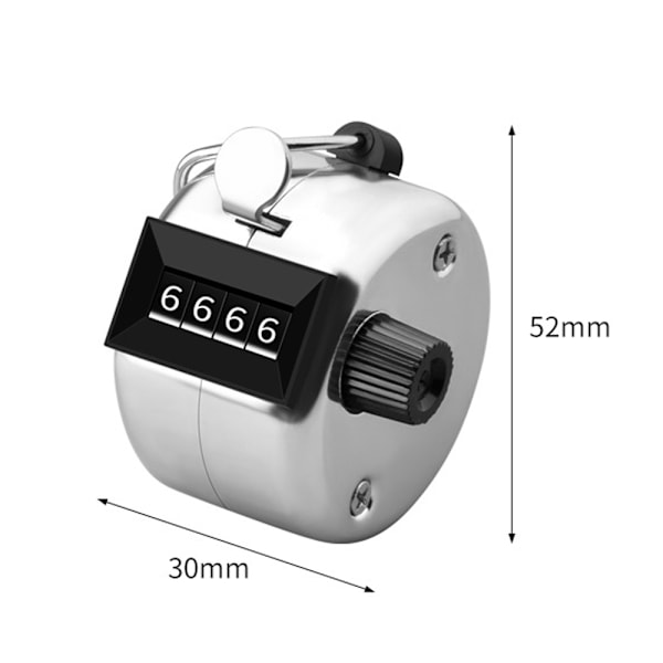 (Metal Regular Style (Ingen Base)) To Håndholdt Tæller 4 Digi