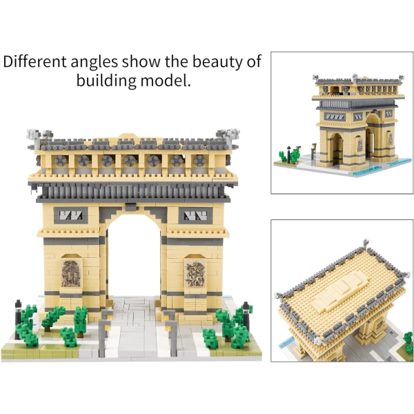 Byggesæt, Arc De Triomphe Arkitekturmodel Blokke Ki