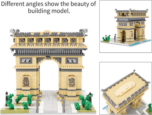 Byggklossar Set, Arc De Triomphe Arkitekturmodell Block Ki