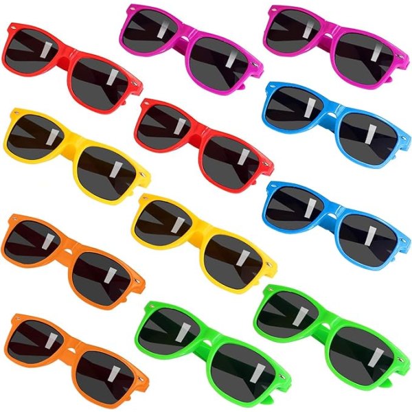 Børnefestsolbriller med sikkerhedsbriller Neonsolbriller til drenge