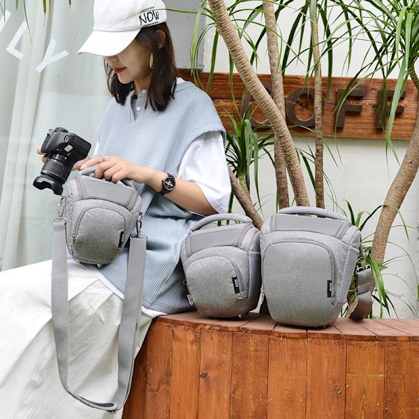 Støtsikker DSLR/SLR kameraveske - Vanntett - med regntrekk - C