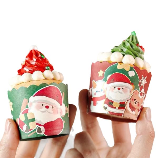 150 stk. Muffinpapir Cupcakeforme Ikke-klæbende Cupcakes Muffinforme Resistente til Julefest Cupcakeforme
