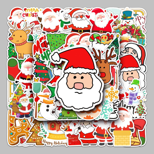 Merry Christmas Christmas Stickers, PVC Waterproof Sticker, Chri