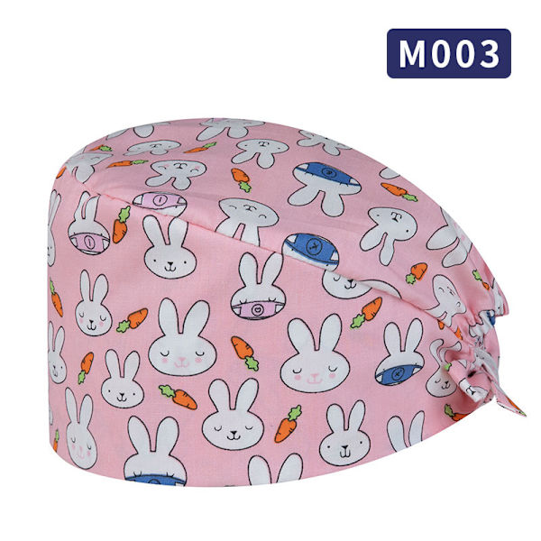 4 stk. Bouffant Scrub Cap, Åndbar Justerbar Arbejdshatte, Uni