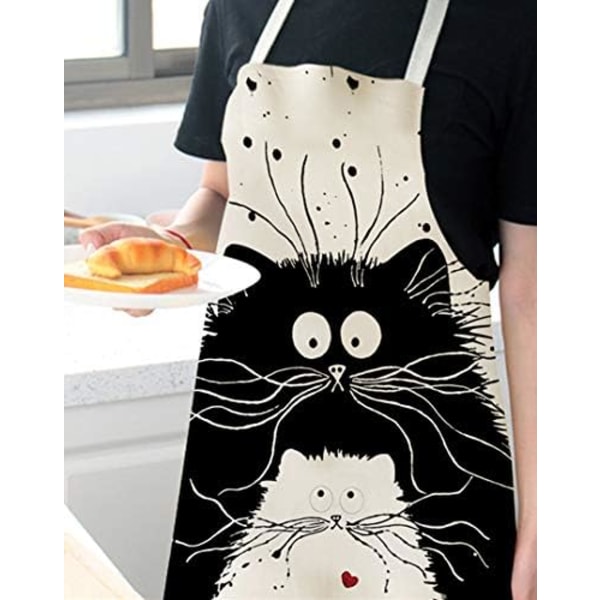 Söt tecknad unisex matlagningsförkläde A-Fiori cat2 grillförkläde