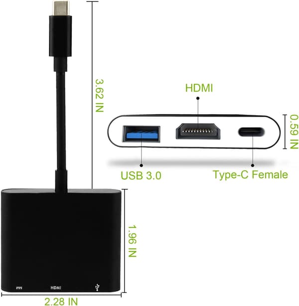 Team 4K 1080 HDMI-sovitin Switchille, 3-in-1-monitoimiportti USB 3.0 P