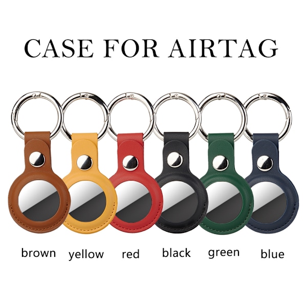 For Apple AirTag nahkainen avaimenperä (musta)