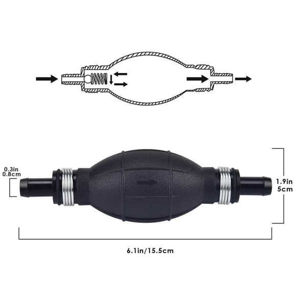 Manuell pump, 1 överföringspump, 2 hållbara PVC-slangar (15 mm)