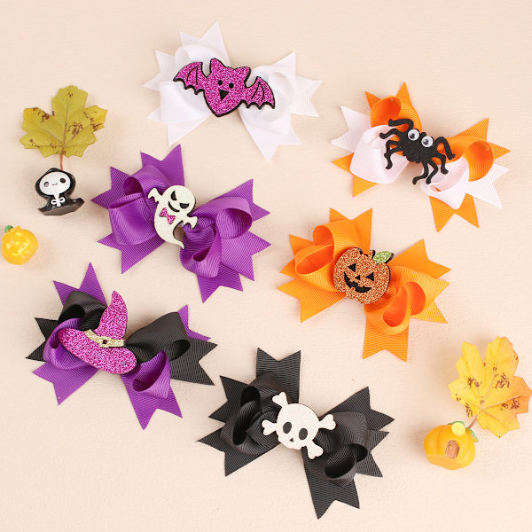Barnbåge hårnål, Halloween-accessoarer, söt liten spöke