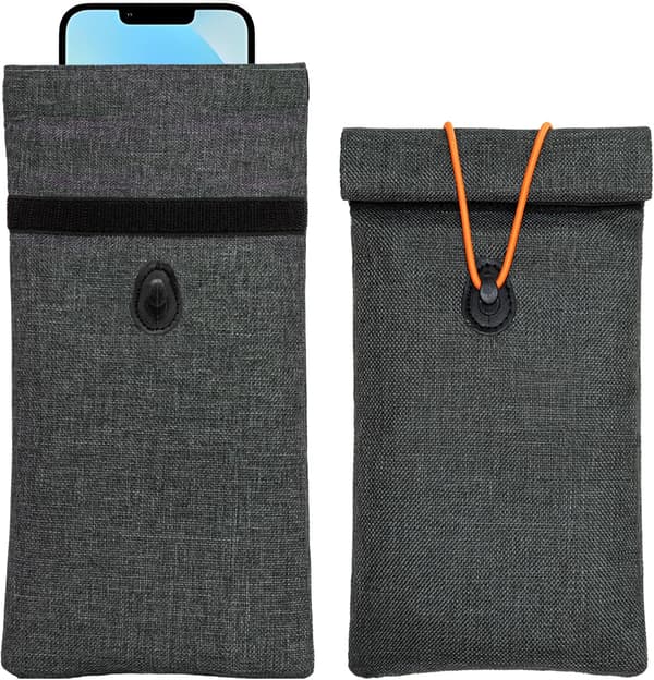 Faraday-väskor för telefoner 2-pack, signalblockerande fodral, RFID-blockerande påse för integritetsskydd