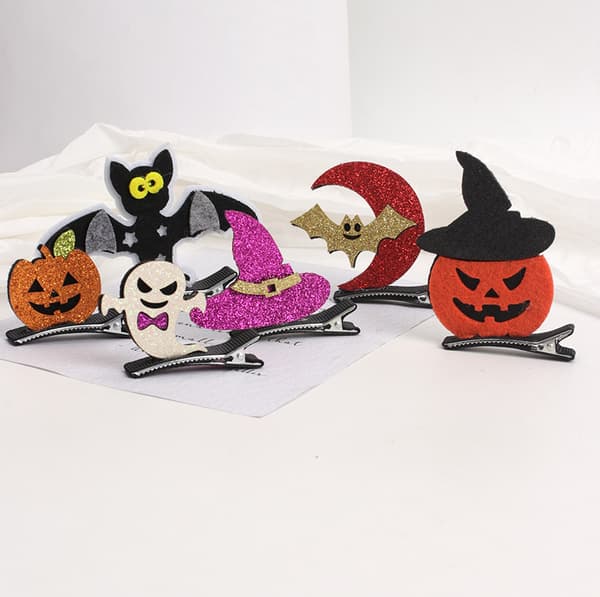 6 Nye Halloween Hårnåle, Græskar Hoved Tilbehør Lille Spøgelse B