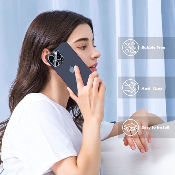 3 st kompatibla iPhone 15 Pro Max bakre kameralinsskydd