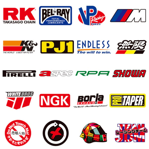 100 kpl Autoja ja moottoripyöriä JDM Trend Modification LOGO -tarroja