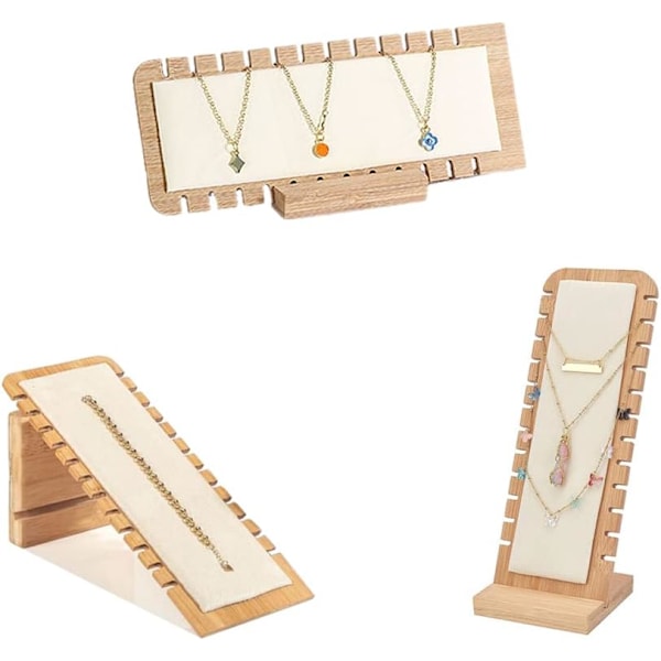 Trähalsband Display Stativ Halsbandshållare Halsband Smycken Display Stativ Smycken Display Stativ N