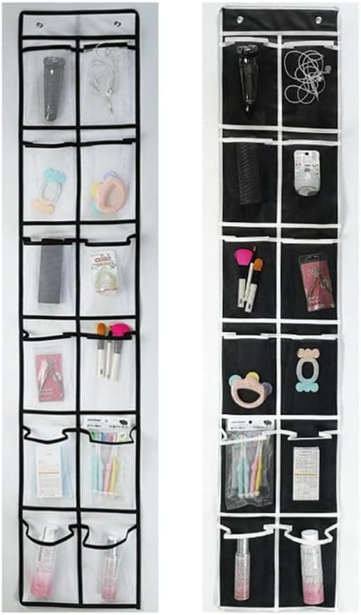 12 Mesh Pocket Hengesko Organizer Rack Bak Dører Rack Stor