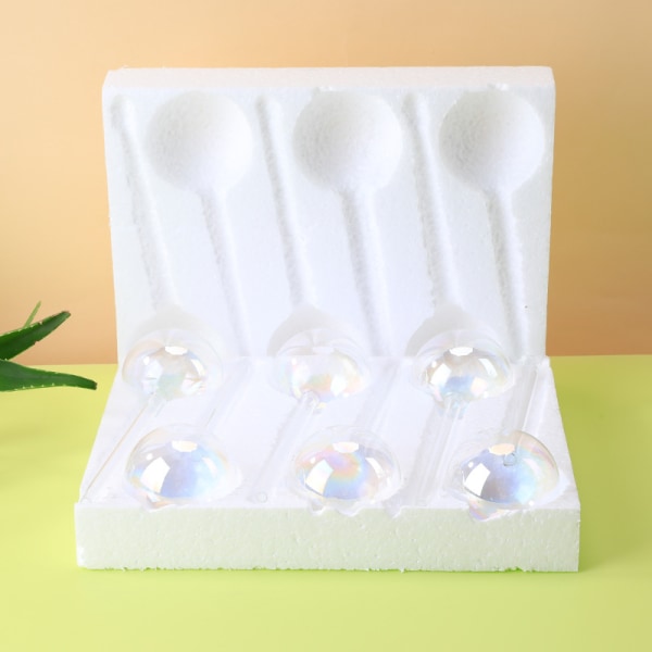 [6 STK] （7x22cm）Lys Iridescent Regnbue Gradient Farge Klar Gla