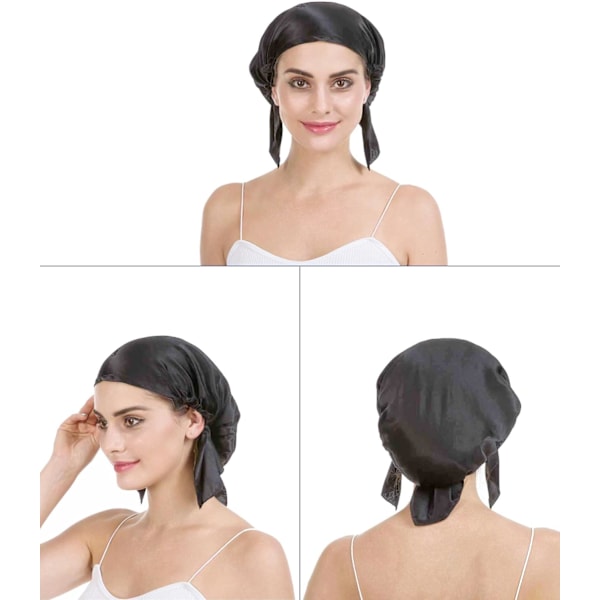 Natthette for kvinner med justerbar elastisk bånd (Black)