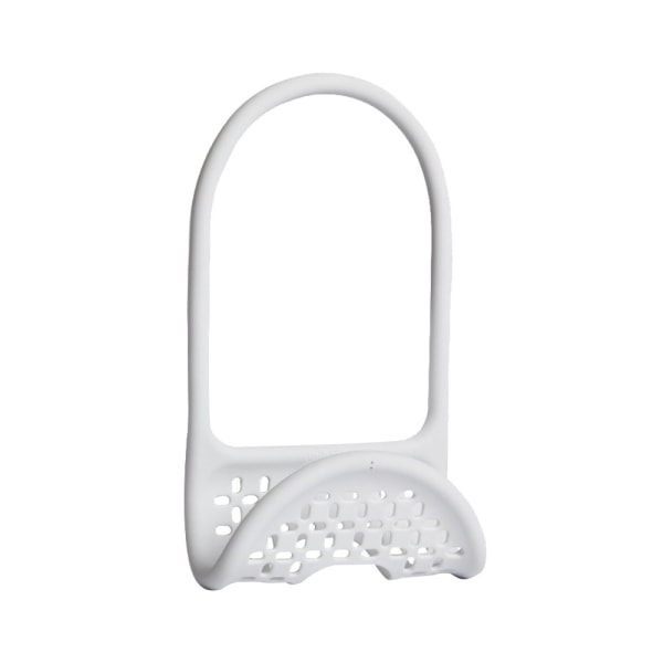 Svamphållare i plast. Mjuk plast. Vit färg. Mått 26x11x