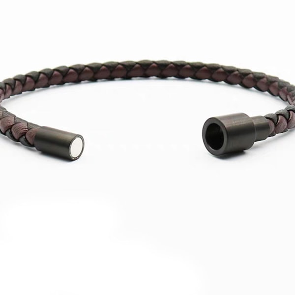 Flätat läderarmband W