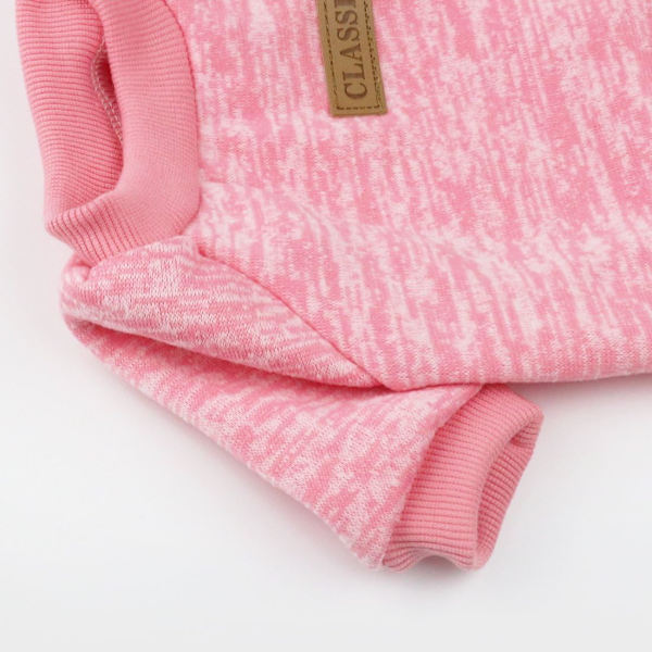 (Pink 25CM lang) Hundetrøje, varm hundetrøje kattetøj, uld kæledyr frakke, s