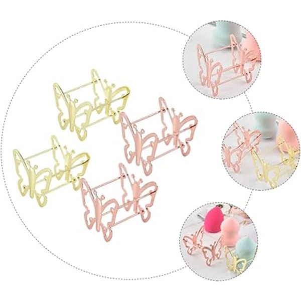 4 st sminkpuffhållare sminkpuffblandningssvamp metallvispbox