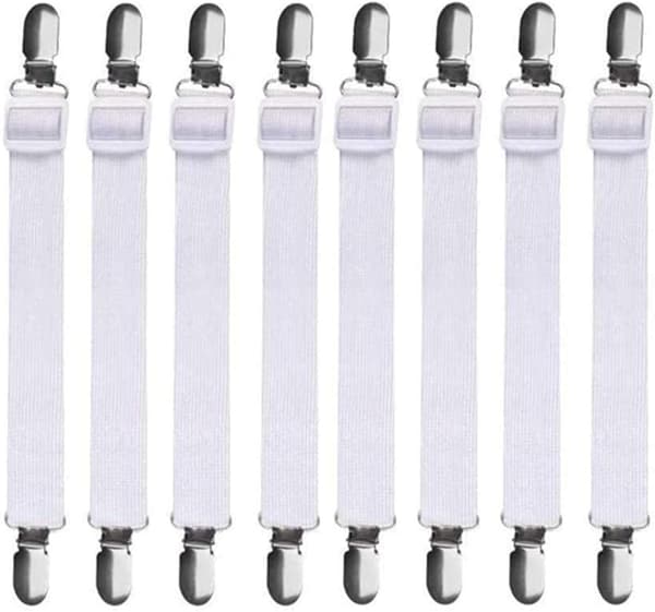 8 stk. (60 cm til 200 cm) Justerbar Lakenspenner, Hold Down