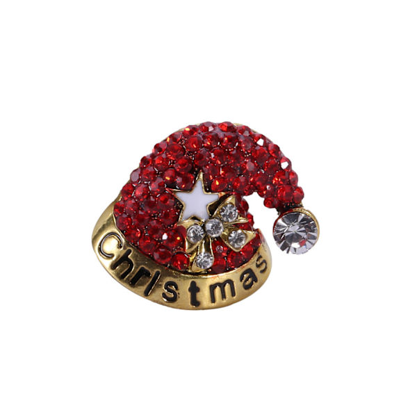 Julemandshue Formet Badge Broche, Dekorativ Brystpin, Julepynt Broche, Julemandshue Formet Brystpin G