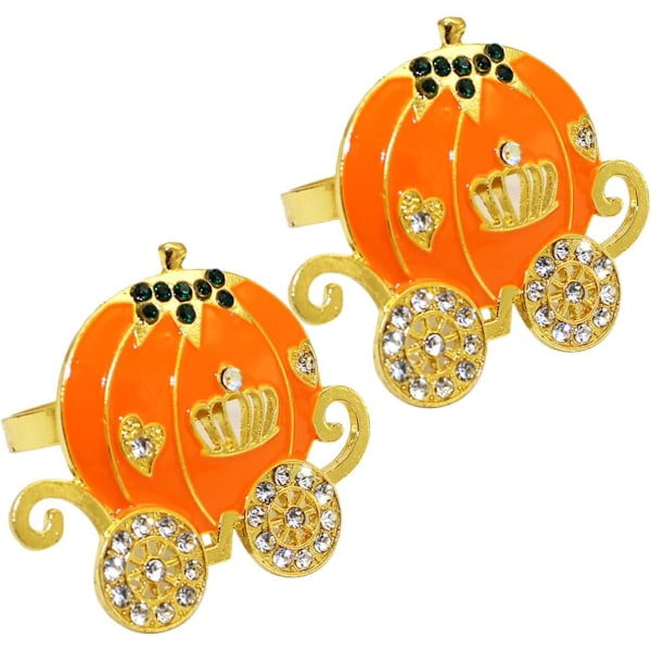 2 st julservettringar Halloween servettringar Thanksgiving servett spänne strass