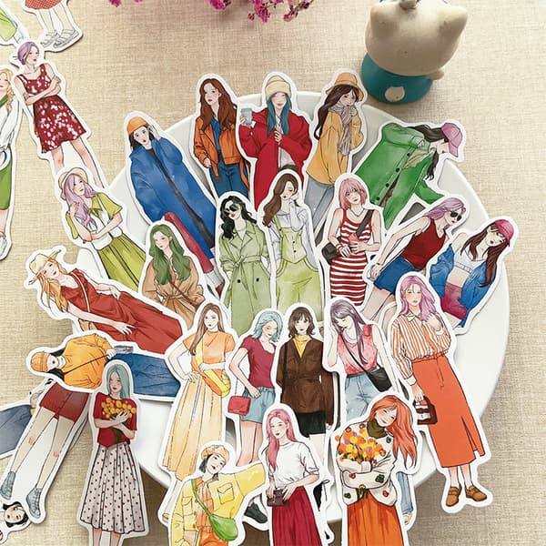 120 kappaletta Scrapbooking-tarroja Trendikkäitä tarroja tytöille Bullet
