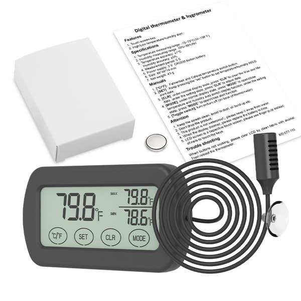 LCD-skærm æg inkubator termometer hygrometer måler af Hu