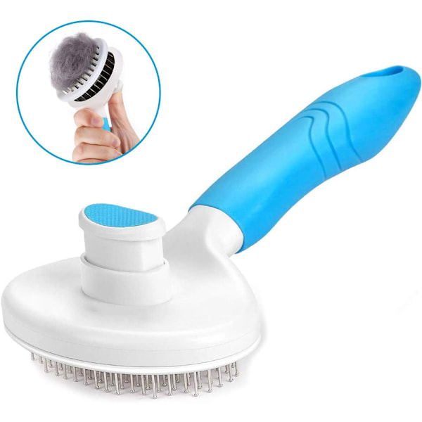 Cat Grooming Brush(Blue), Gently Removes Loose Undercoat, Mats Tangled Hair Slicker Brush