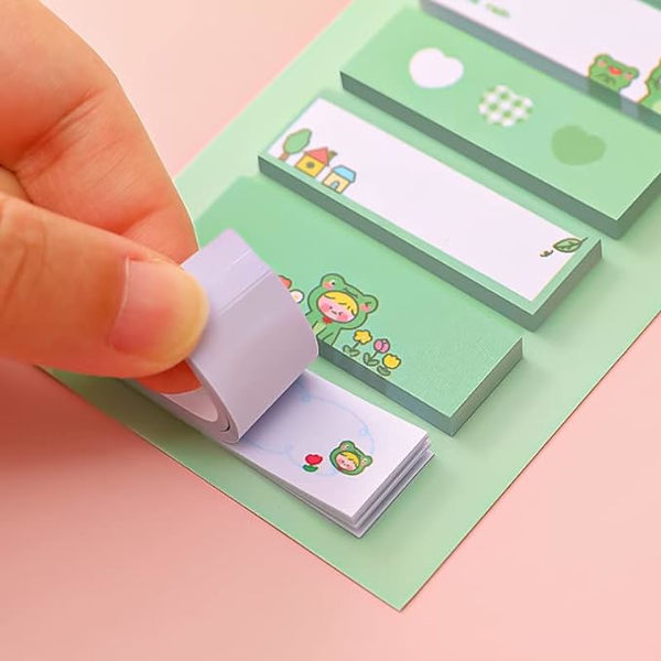 120 ark Cartoon Mini Notepad Flerfärgade självhäftande lappar Dekal St