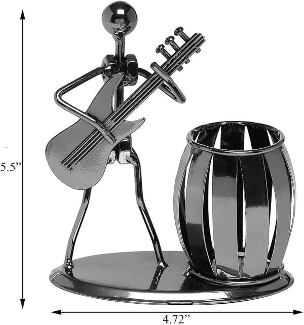 Gitarpennholder Kreative Skrivebordstilbehør Multifunksjonell Metall P