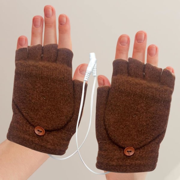 Elektriske hansker, oppvarmede vinterhansker for menn og kvinner med Doub