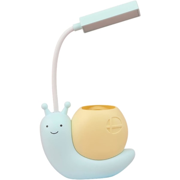 Blå - Sød LED Natlampe til Børn - Kawaii Skrivebordslampe - Fleksibel Svanehals - til Pigers Soveværelse - Dekorativ Gave