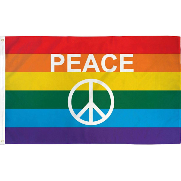 Fredsflagga (90x150 cm (B)) Fredsduva Flagga, Fredsflagga, Polyester, Fredsduva för Utomhusdekorati