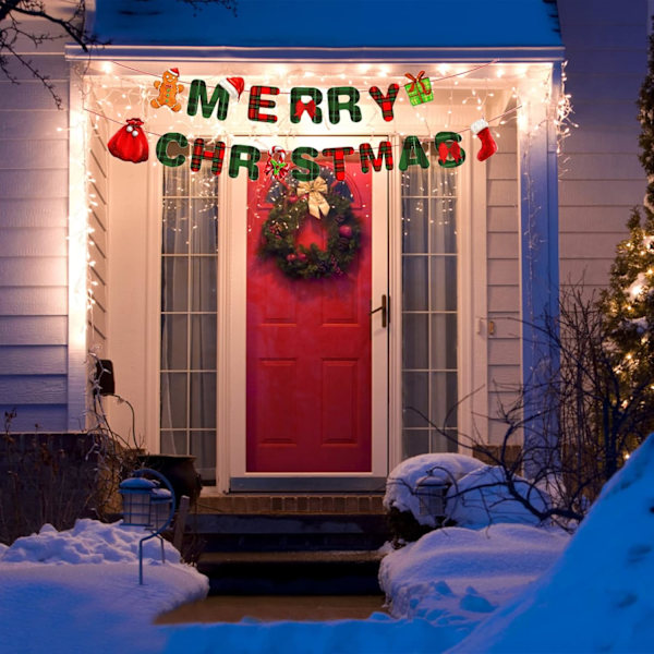 3m Julebanner til vegg, Julebanner, Juleflagg, Julepynt, God Jul S